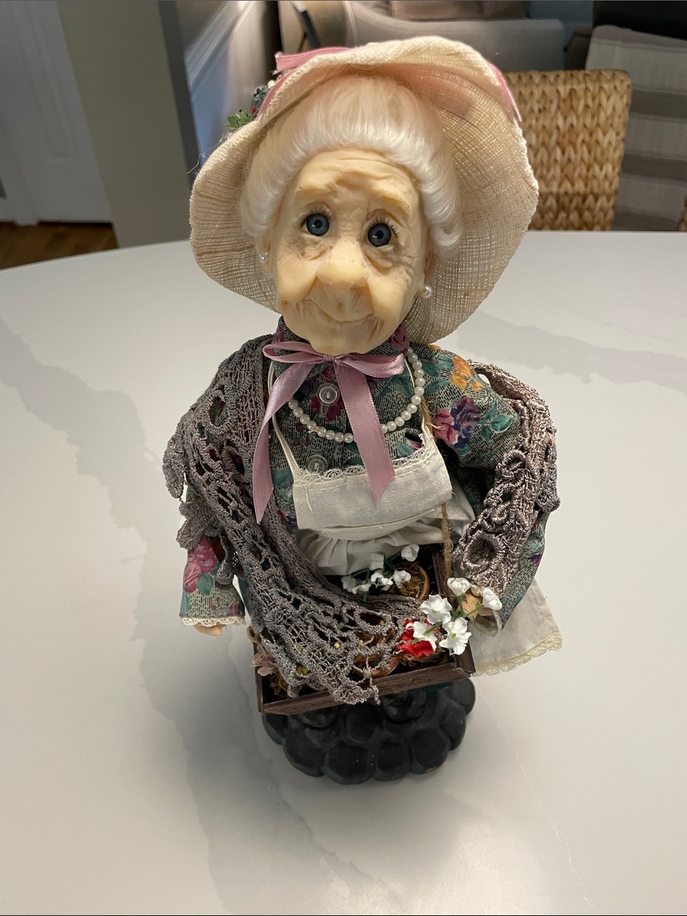 Town Folk Love’s Repose Cottagecore Granny-core florist doll 15”